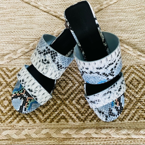 New French Connection Lucite Heel Dress Sandals - Picture 6 of 10